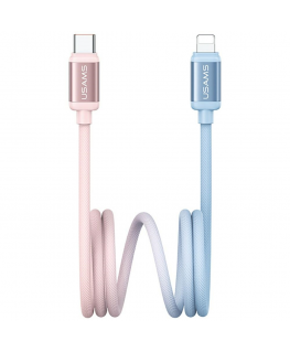 Cable USAMS Bicolor Series SJ757 PD 30W USB-C|Lightning 1.2m bl