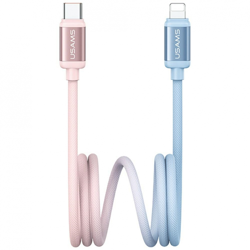 Cable USAMS Bicolor Series SJ757 PD 30W USB-C|Lightning 1.2m bl