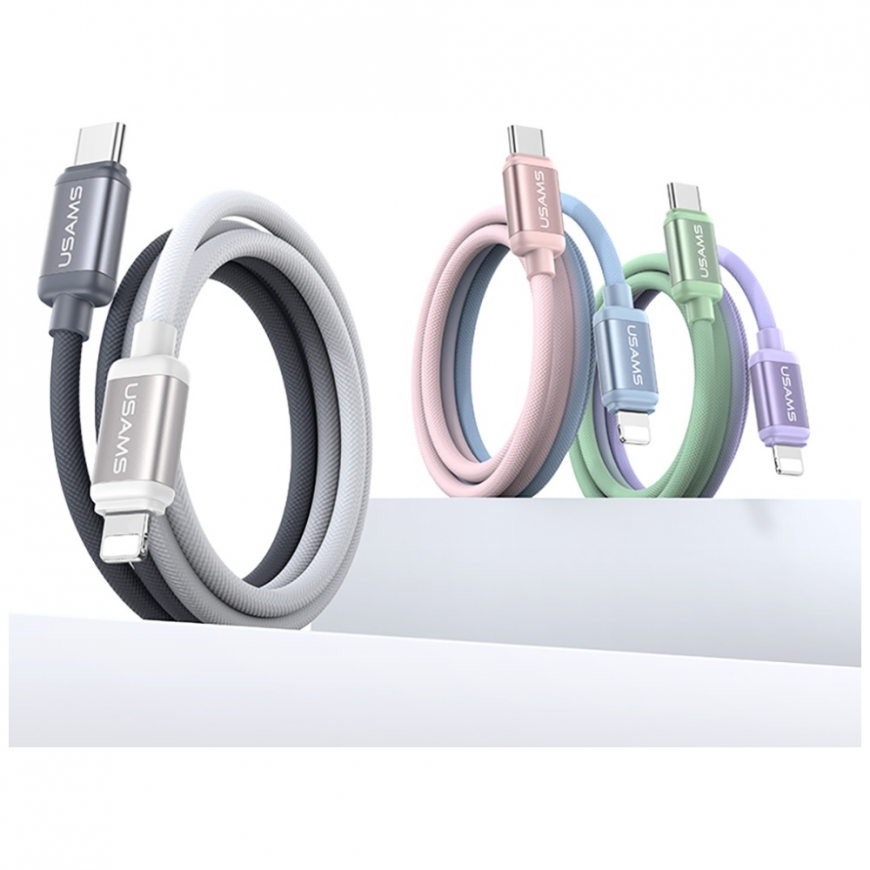 Cable USAMS Bicolor Series SJ757 PD 30W USB-C|Lightning 1.2m bl – 2