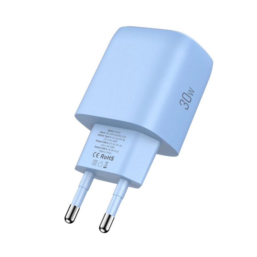 Tech-Protect NCA30 PD 30W QC3.0 USB-A | USB-C Wall Charger - Blu – 4