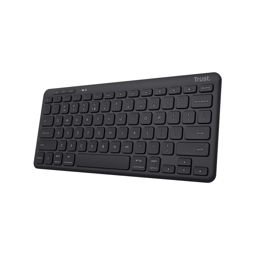 Trust Lyra klaviatūra Universalus RD belaidis ryšys + „Bluetooth“ QWERTY Anglų (JAV) Juoda