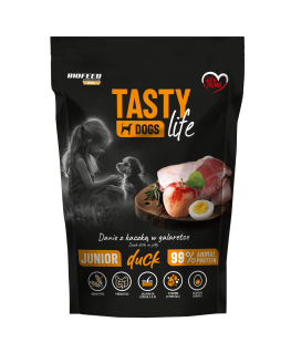BIOFEED Tasty Dog Life Junior Duck 90% Pouch 500g