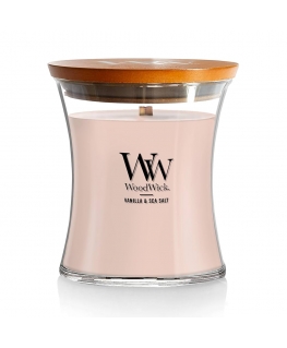 WoodWick Mini Hourglass lõhnaküünal Vanillikaun 85 g (värvidefekt)