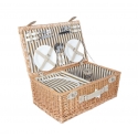 Home4You Picnic Basket for 4 Persons, 54x34xH21cm Home4You Picnic Basket for 4 Persons, 54x34xH21cm