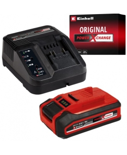 Einhell PLUS „Power-X-Change“ algkomplekt, 18 volti 4 Ah (must/punane, aku + laadija)