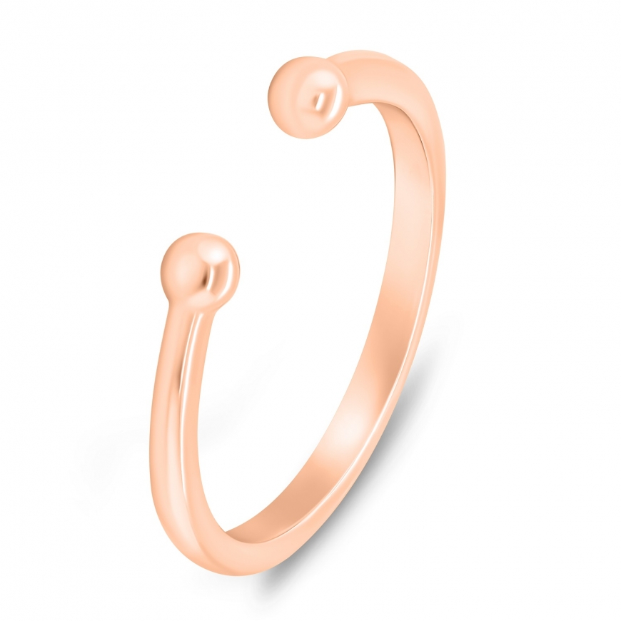 Brilio Silver Minimalist Open Bronze Ring RI104R