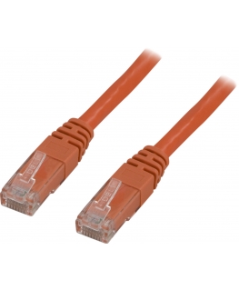 Deltaco TP-60-OR tinklo kabelis Oranžinė 0,5 m Cat6