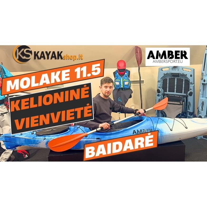 Vienvietis žvejybinis baidaris AMBER BOGA 8.4, FLAP pedals, 256 x 88 x 33 cm, maskējuma krāsā, HDPE – 2