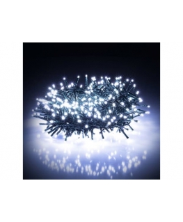 Ziemassvētku gaismas Retlux 600 LED ar auksti baltu gaismu