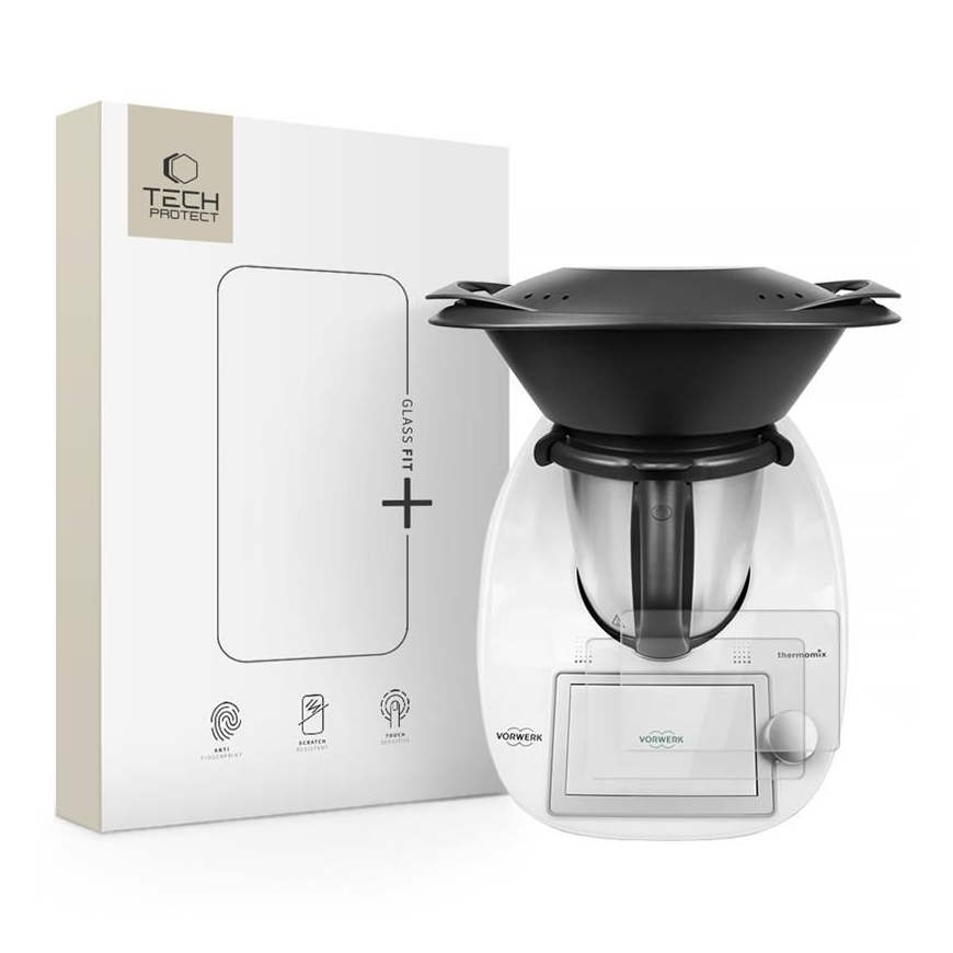 SZKŁO HARTOWANE TECH-PROTECT GLASS FIT+ 2-PACK THERMOMIX TM6 CLE