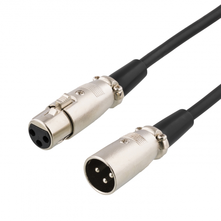 Deltaco XLR-1030 audio kabelis 3 m XLR (3-pin) Melns