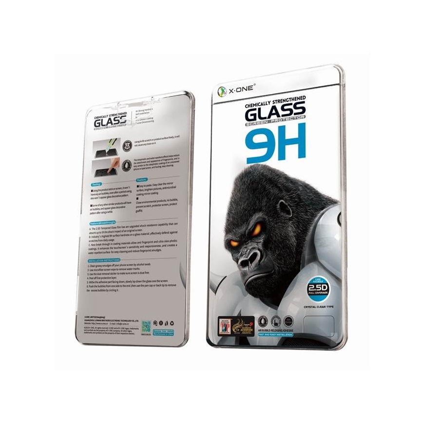 X-ONE Full Cover Extra Strong Crystal Clear - 9H Tempered Glass Screen Protector for Apple iPhone 12/12 Pro