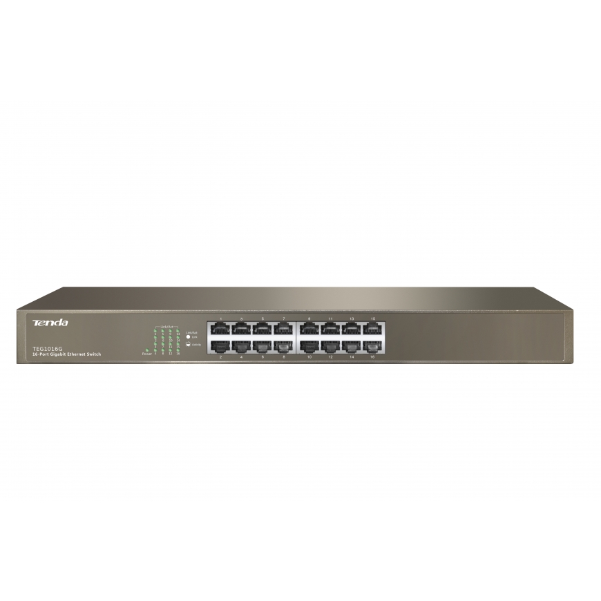 Tenda TEG1016G network switch Unmanaged Gigabit Ethernet (10/100/1000) 1U Blue – 2