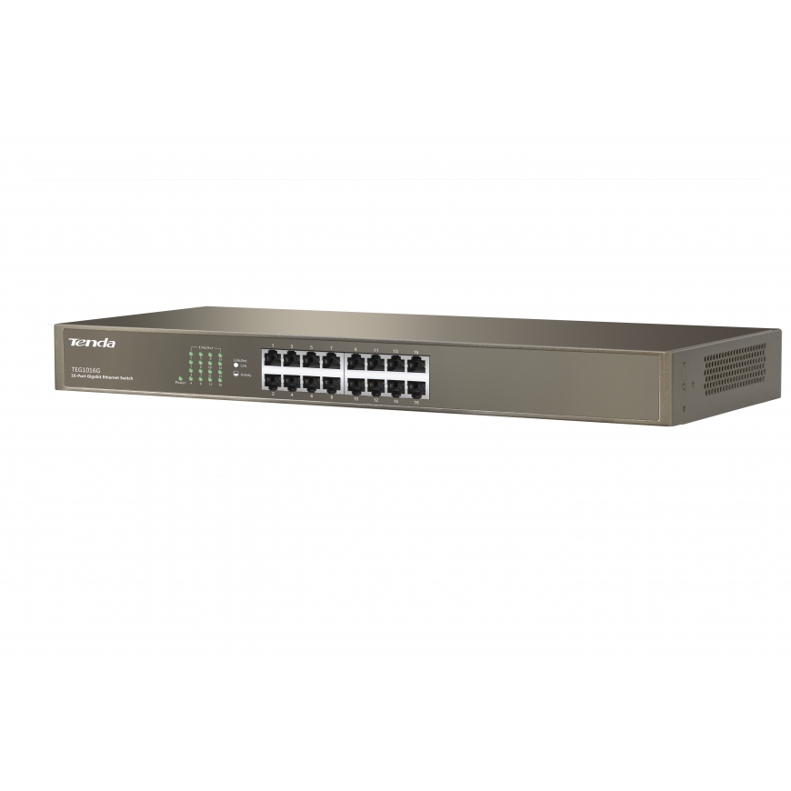 Tenda TEG1016G сетевой коммутатор Неуправляемый Gigabit Ethernet (10/100/1000) 1U Синий – 3