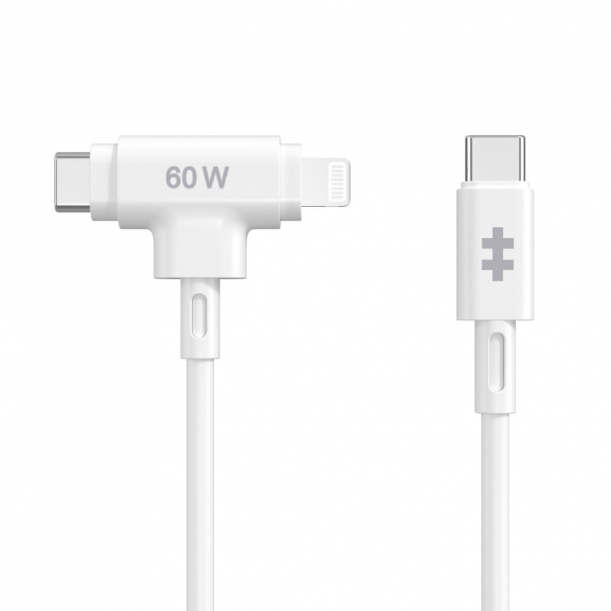 HYPER HyperJuice USB-kaabel USB 2.0 1,5 m USB C USB C/Lightning Valge
