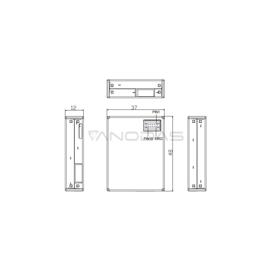OEM dulkių / oro valymo jutiklis PMS7003 - 3,3V UART – 2