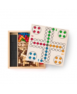 Woodyland Olymptoy Šahs & Ludo & Dambrete & 6 kauliņi & Domino
