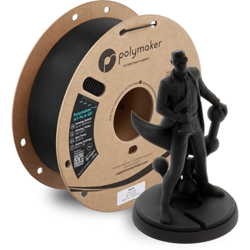 Polymaker HT-PLA-GF 1.75mm 1kg - Melns – 2