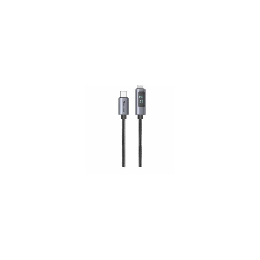 Swissten LCD kabelis USB-A / USB-C 1,5 m – 2