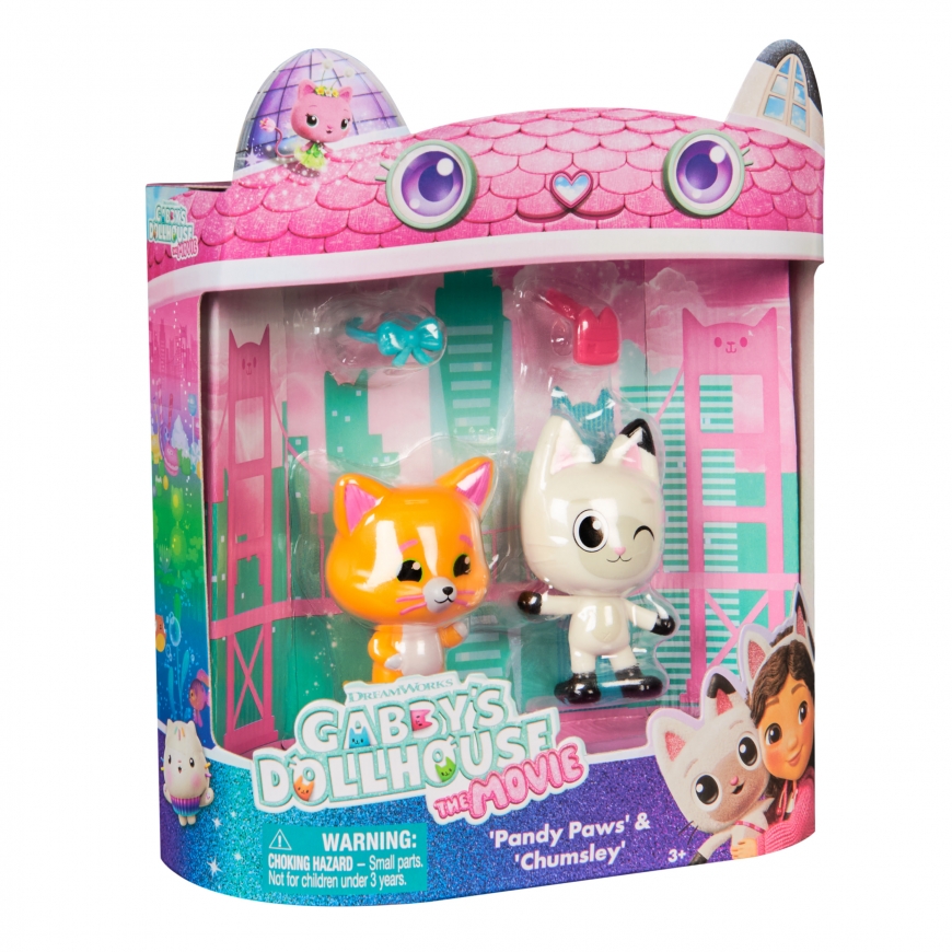 Gabby's Dollhouse : The Movie, Pandy Paws & Chumsley Toy Figures with 2 Accessories, Kids Toys for G – 5