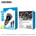 iKaku KSC-1175 kahe portiga 60W auto laadija USB + Type-C iKaku KSC-1175 kahe portiga 60W auto laadija USB + Type-C