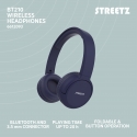 Streetz BT210-BLU austiņas un brīvroku komplekts Vadu & Bezvadu Zvani / mūzika Bluetooth Zils Streetz BT210-BLU austiņas un brīvroku komplekts Vadu & Bezvadu Zvani / mūzika Bluetooth Zils