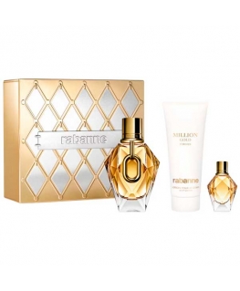 Paco Rabanne P Rabanne Million Gold For Her taastatav Eau De Parfum 90ml, kehapiim 100ml, Eau De Parfum 10ml