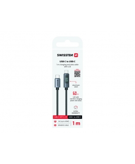 Кабель Swissten LCD USB-C / USB-C 1 м