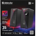 Arvutikõlarid 2.0 DEFENDER J5 2.0 6W LED USB mustad Arvutikõlarid 2.0 DEFENDER J5 2.0 6W LED USB mustad