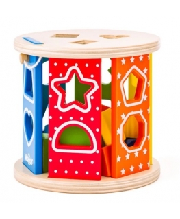 WOODYLAND Cylinder Puzzle with Shapes 91985 19857