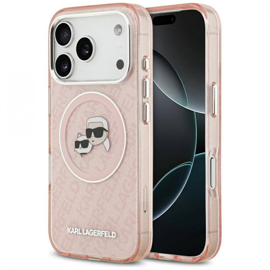 Karl Lagerfeld IML Glitter Karl & Choupette Heads Logo MagSafe C