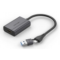 I/O-sovitin HDMI USB-C/A:lle, VENTION ACYHB (6922794776920) I/O-sovitin HDMI USB-C/A:lle, VENTION ACYHB (6922794776920)