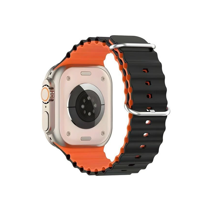 Beline pasek Apple Watch Silicone Waves 38|40|41mm czarno-pomara