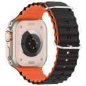 Beline pasek Apple Watch Silicone Waves 38|40|41mm czarno-pomara