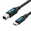 USB-C į USB 2.0B kabelis, 2 m, juodas, VENTION CQUBH USB-C į USB 2.0B kabelis, 2 m, juodas, VENTION CQUBH