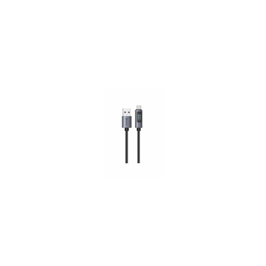 Кабель Swissten LCD USB-A / USB-C 1м