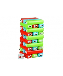 Lean Toys Game Tower with Colorful Worm Bricks