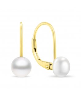 Brilio Silver Brilio Fine Gold-Plated Earrings with Genuine Pearls EA409Y/410/411