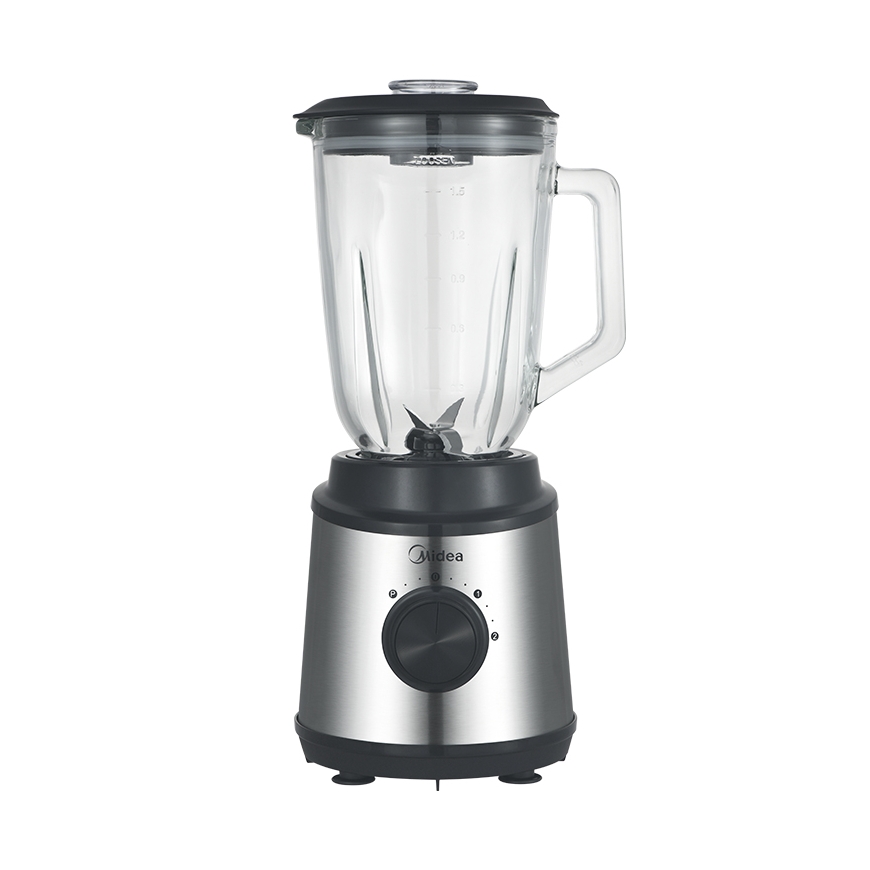 Midea MJ-BL6006WE kannmikser 1,5 l Lauapealne blender 600 W Hõbe, Läbipaistev