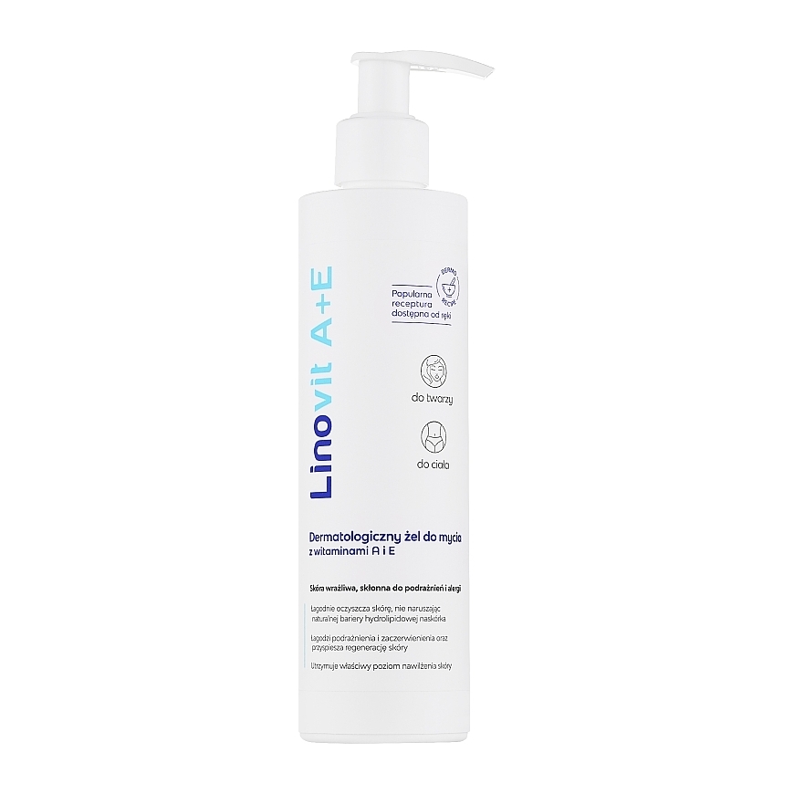 Linovit A+E dermatoloģiskais mazgāšanas želeja ar A un E vitamīniem 250ml – 2