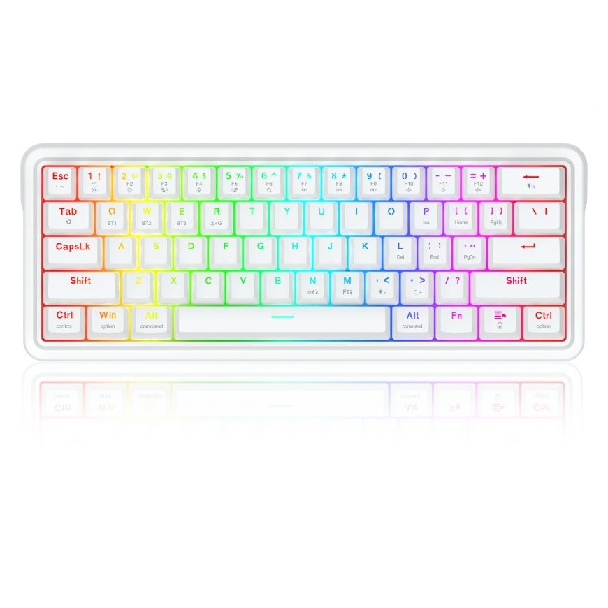 REDRAGON K730W-RGB-PRO Draconic V2 klaviatūra USB + RF Wireless + Bluetooth Balta – 2