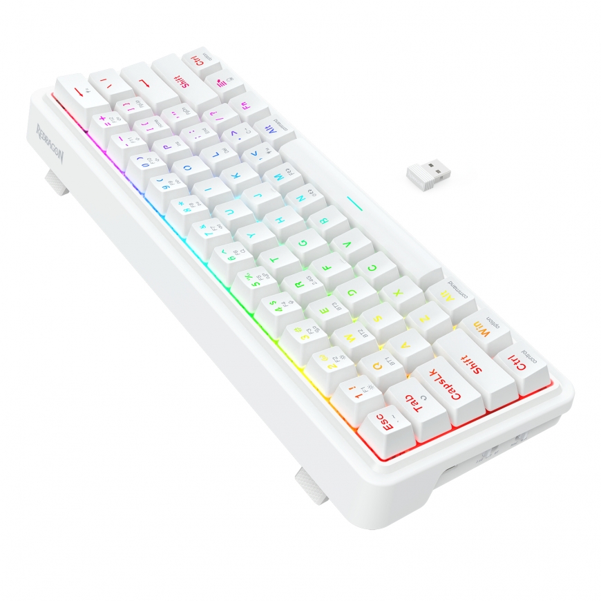 REDRAGON K730W-RGB-PRO Draconic V2 keyboard USB + RF Wireless + Bluetooth White – 3