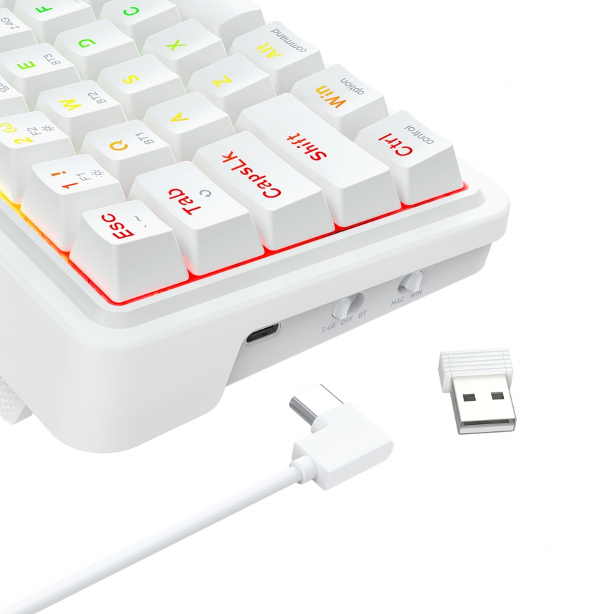 REDRAGON K730W-RGB-PRO Draconic V2 keyboard USB + RF Wireless + Bluetooth White – 4