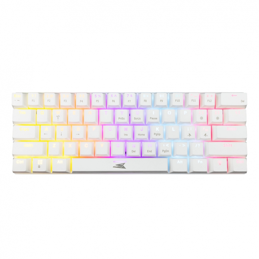 Baracuda BGK-03221 Dolphin White US mechaninė klaviatūra su mėlynaisiais jungikliais