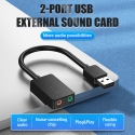 Vention 2-port USB External Sound Card 0.15M Black Vention 2-port USB External Sound Card 0.15M Black