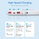 Vention Powerbank, ventiliacija, FHKW0, 10000 mAh, mikro USB, USB-C, 2xUSB-A, Balta Vention Powerbank, ventiliacija, FHKW0, 10000 mAh, mikro USB, USB-C, 2xUSB-A, Balta