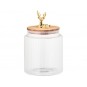 Mondex Glass Container with Deer-Shaped Lid 1100 ml