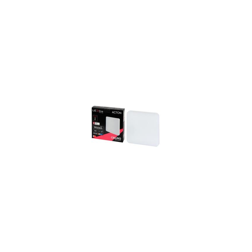 Led Line Prime LED Light Fixture, Surface Mounted, ACTON 18W 1900lm 3000K IP54 Square