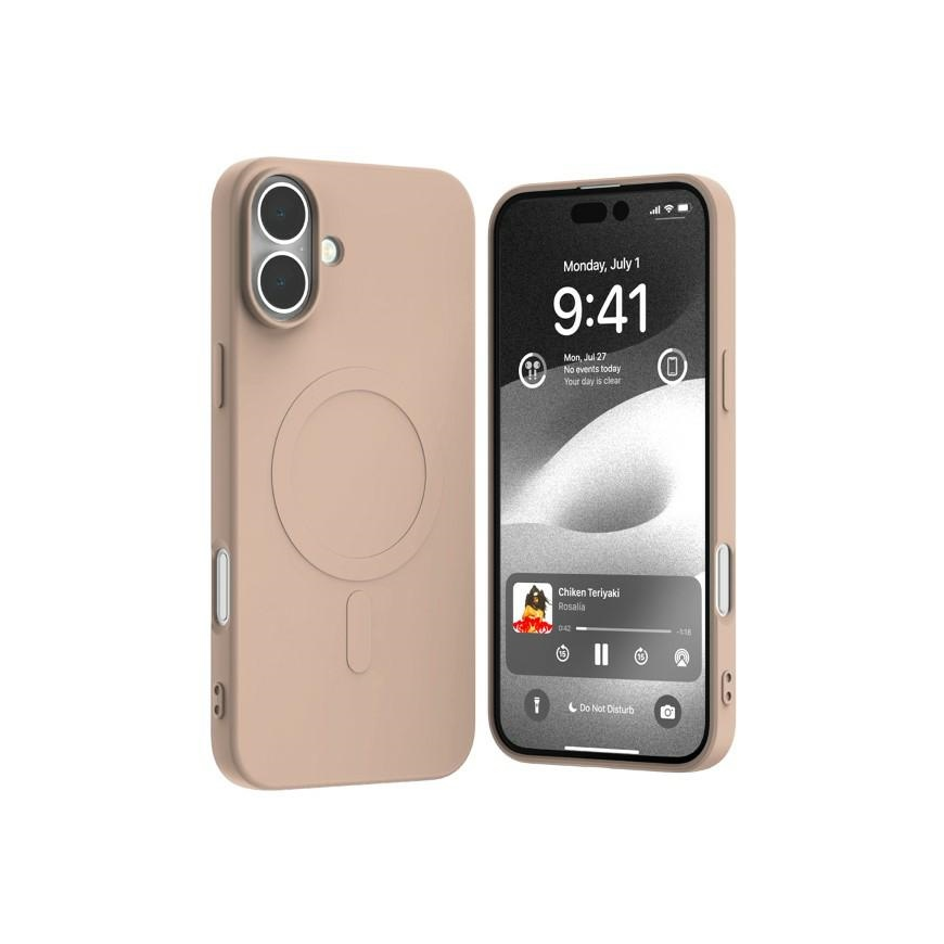 Mercury MagSafe Semi-Silicone iPhone 16 Plus 6,7" różowo-piaskow
