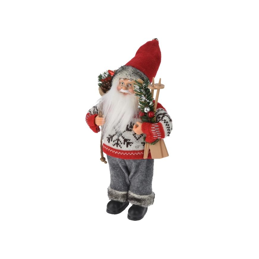 EDELMAN SANTA CLAUS CHRISTMAS CANDY CANE PLAYING HANGING 82CM MICA – 2